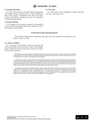 ASTM A209 锅炉和过热器用无缝碳钼合金钢管标准 PDF 下载